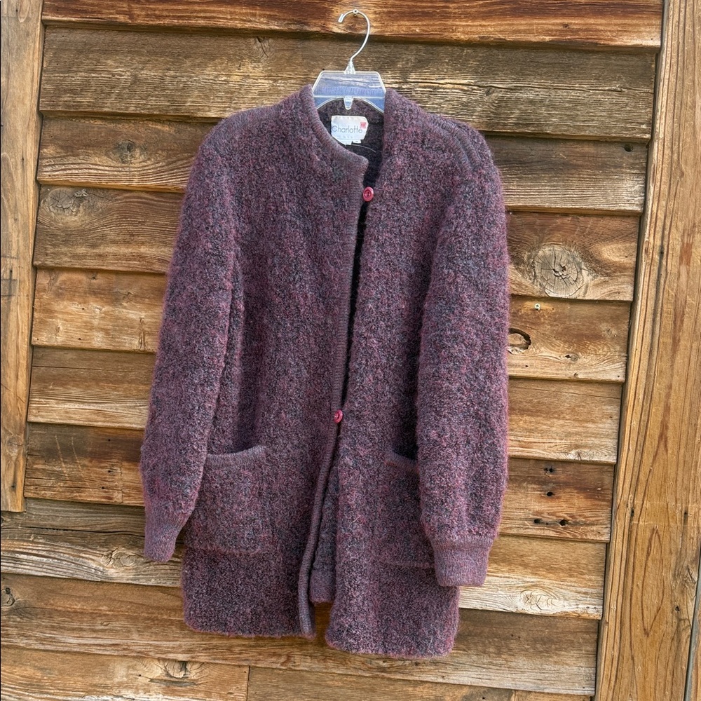 Charlotte vintage mohair wool blend jacket knit